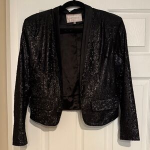 Lucy Paris Black Sequin Blazer